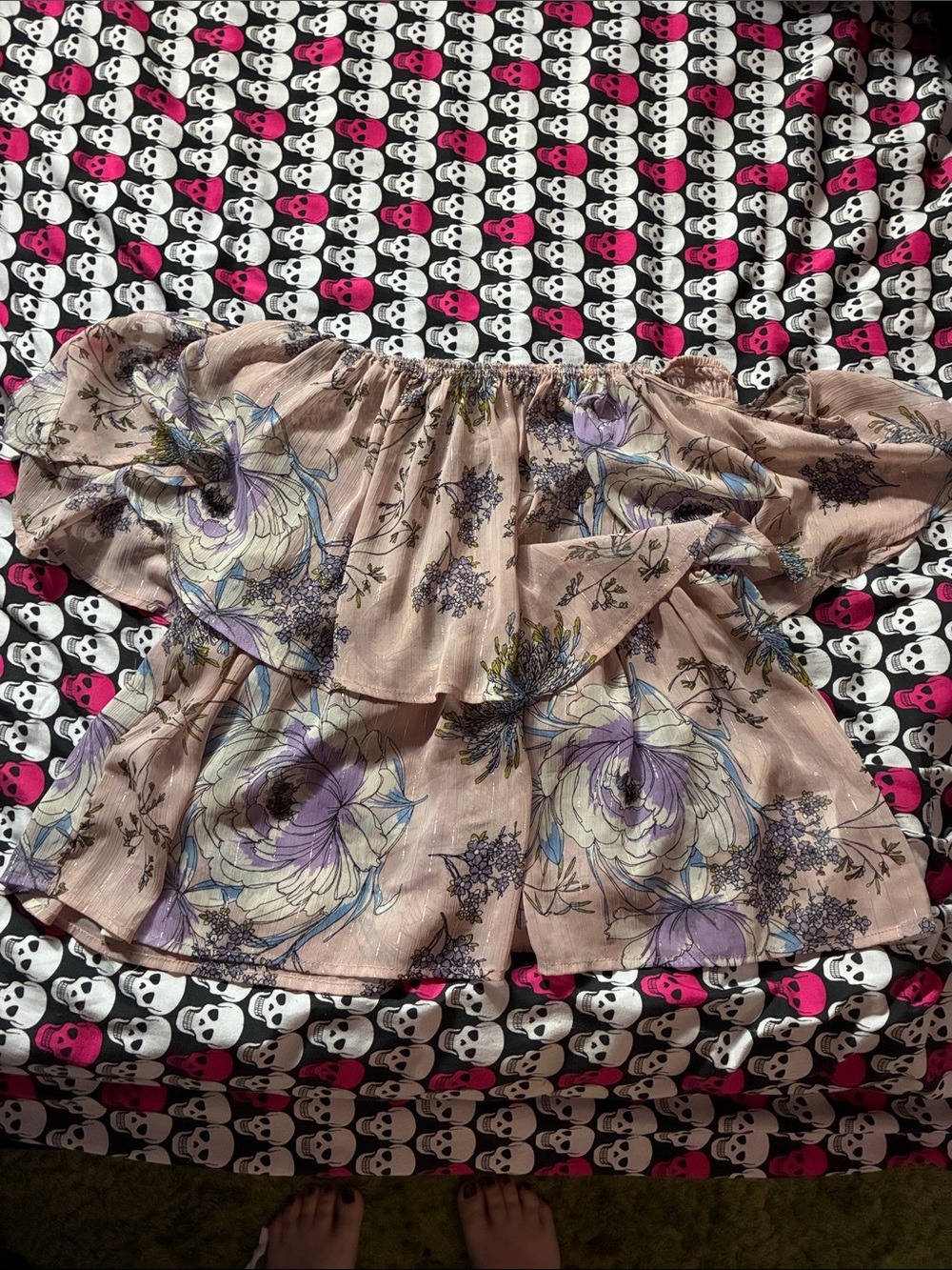 Light pink floral top
